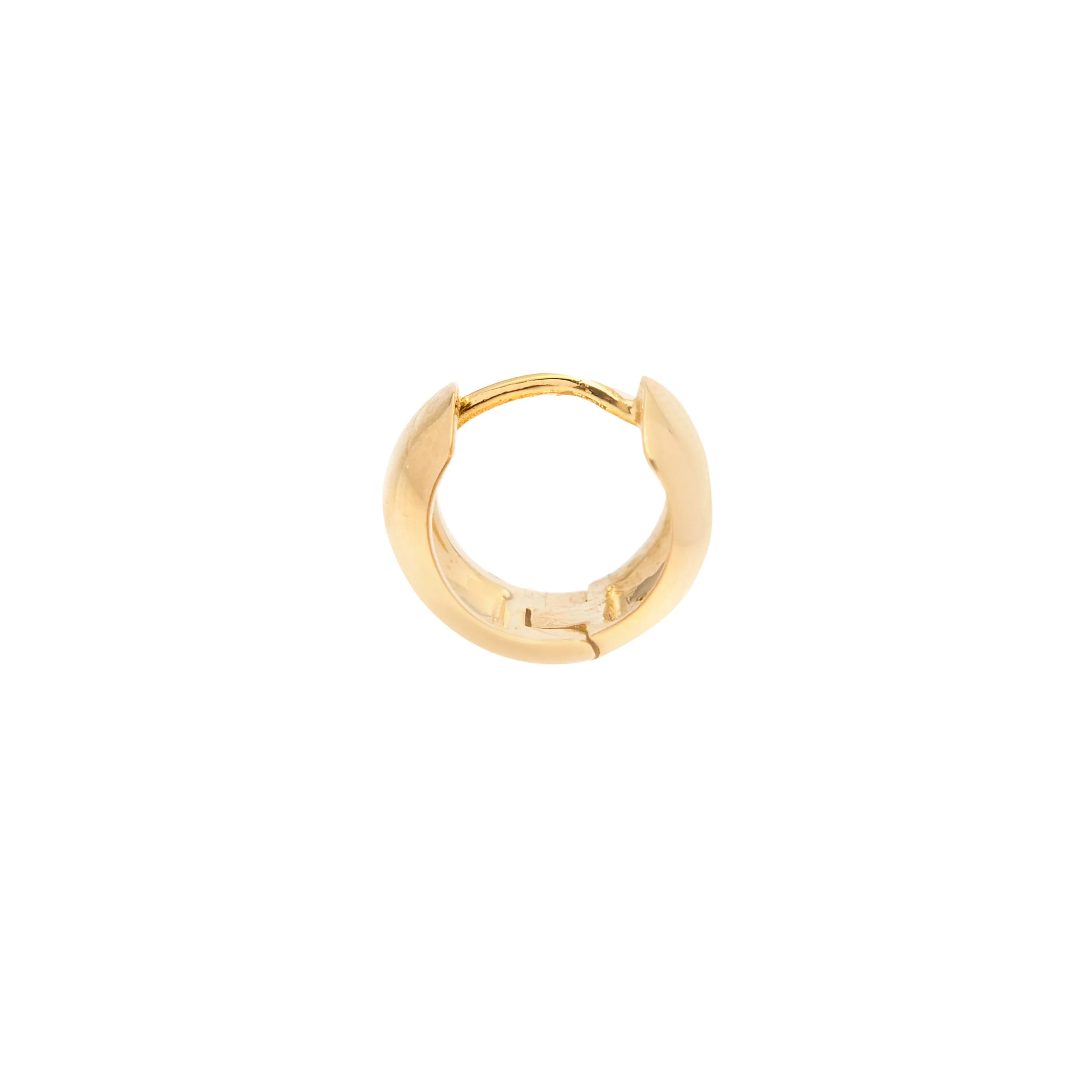 Bold Barrel Hinge Hoop in Gold