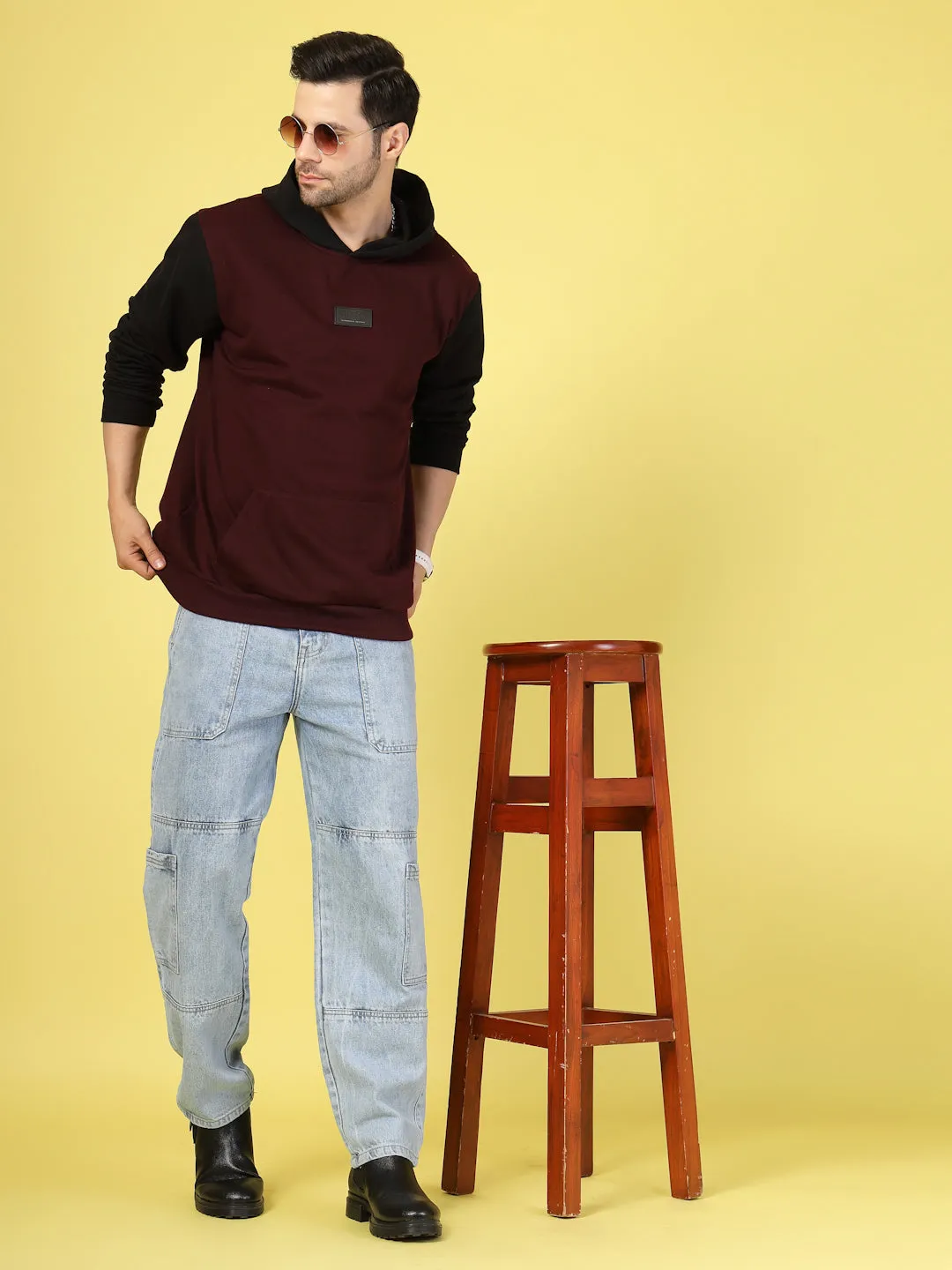 Bold Colorblocked Oversized Hoodie