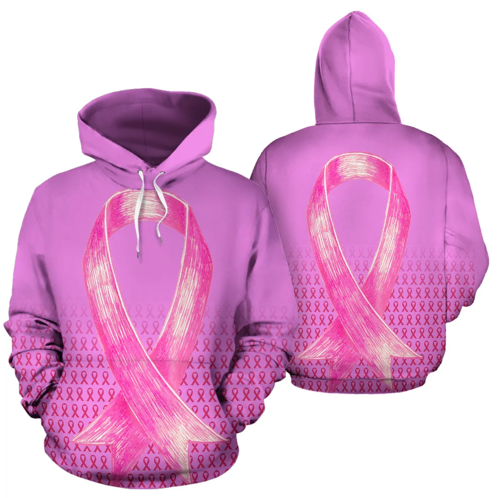 Bold Pink Ribbon Hoodie