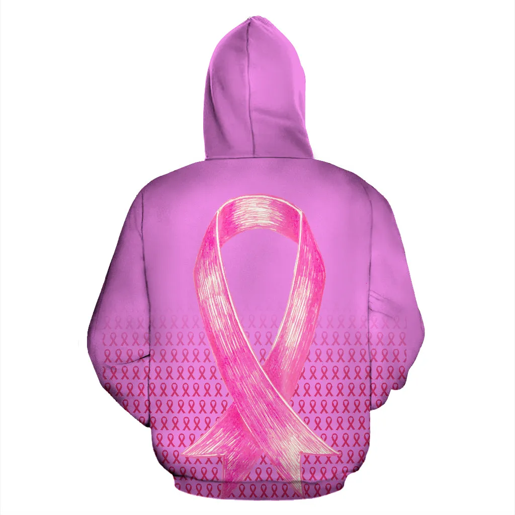 Bold Pink Ribbon Hoodie