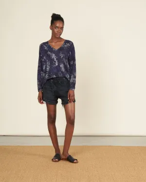 boreal oversize v neck pullover - prune