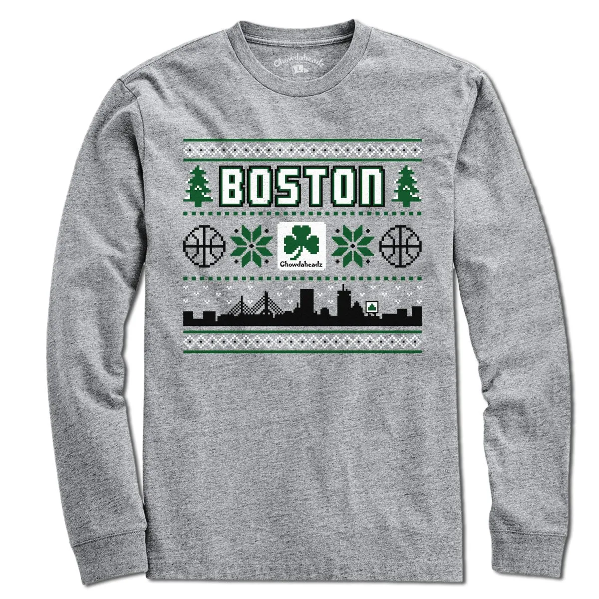 Boston Shamrock Ugly Sweater T-Shirt