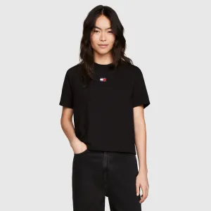 Boxy Badge T-Shirt - Black