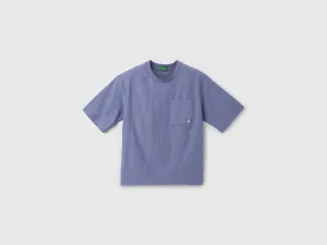 Boxy Fit Round Neck Patterned T-Shirt