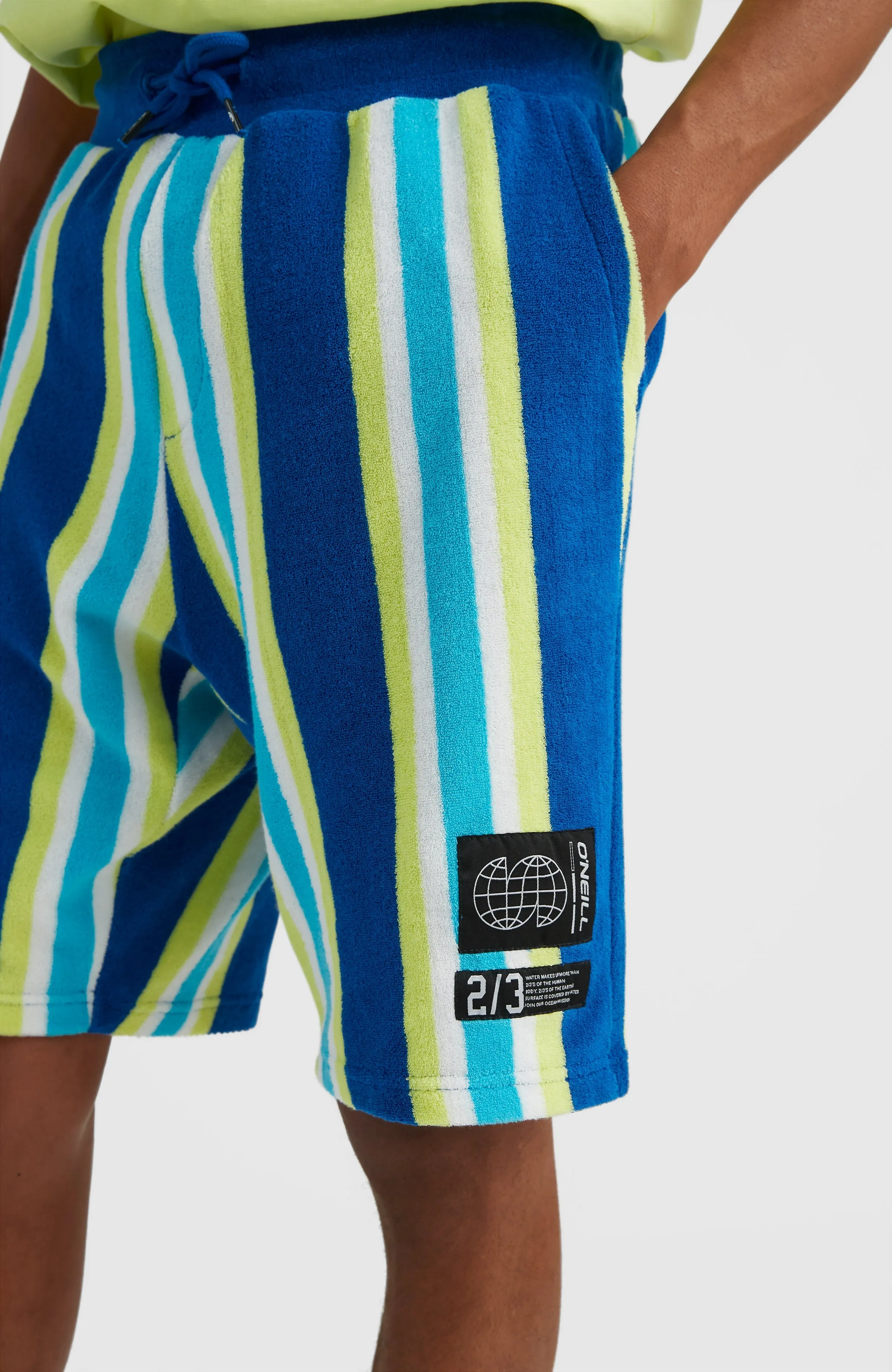 Brights Terry Shorts | Blue Towel Stripe