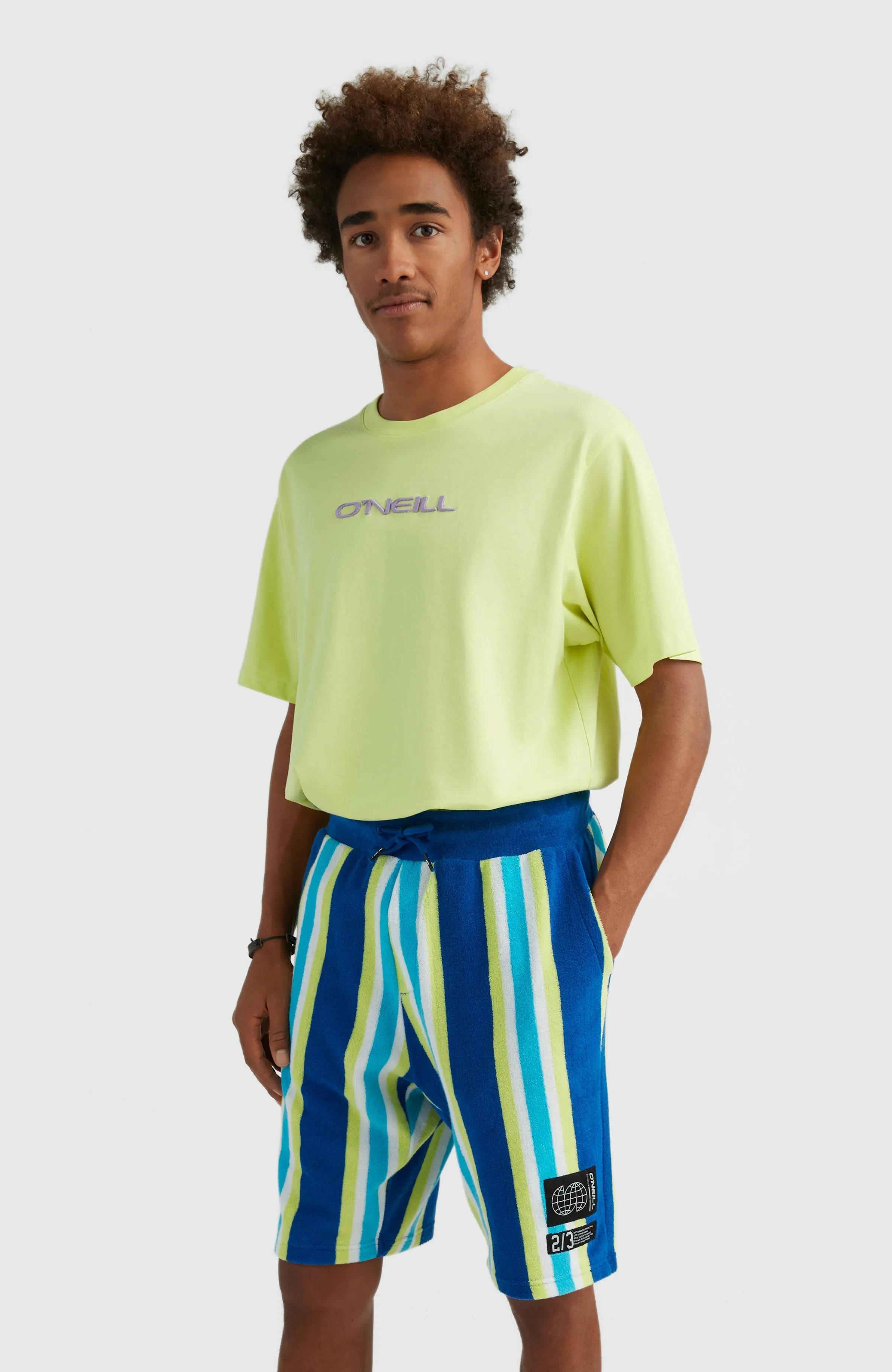 Brights Terry Shorts | Blue Towel Stripe