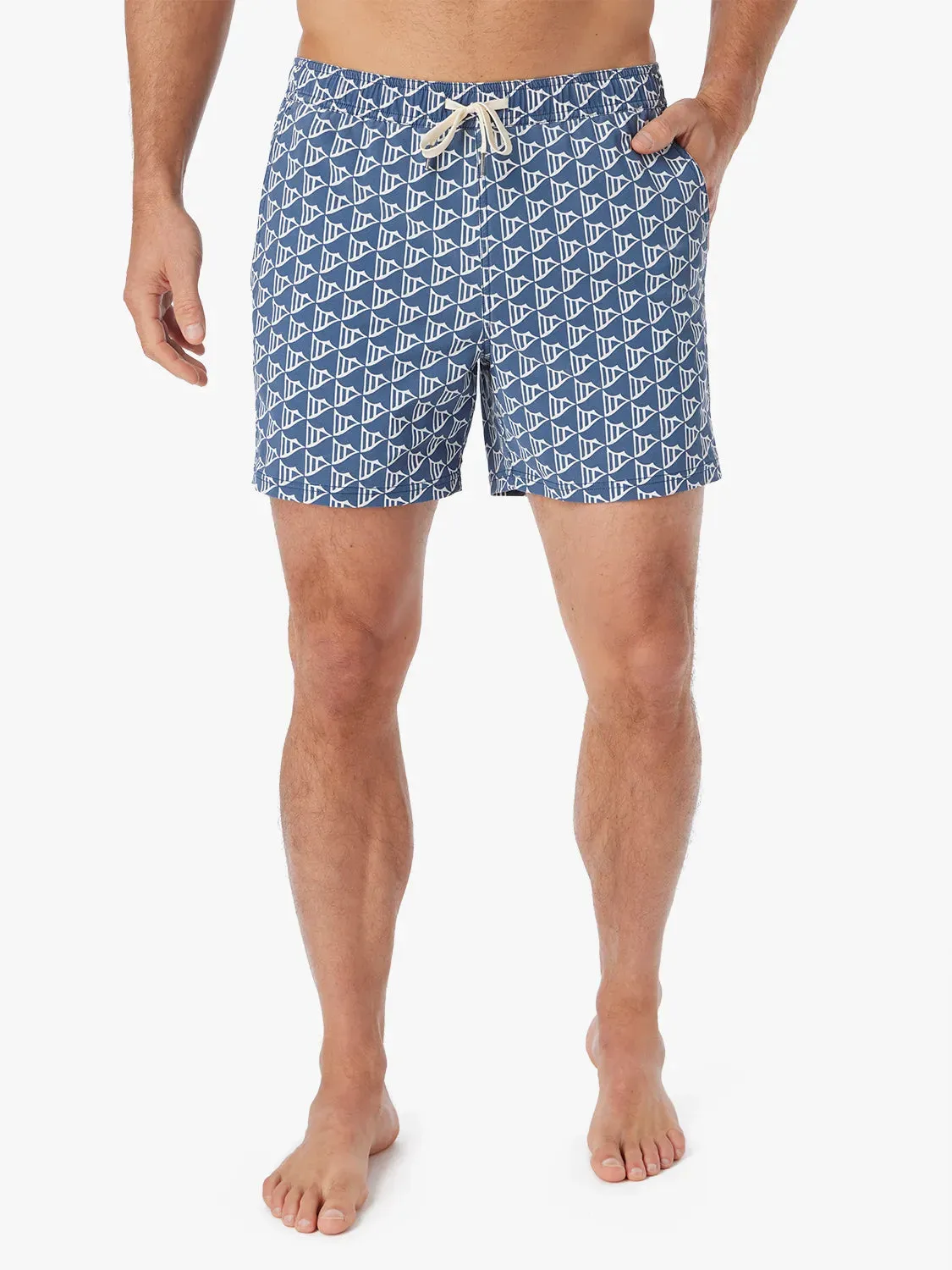 Bungalow Trunk | Navy Windy Flags