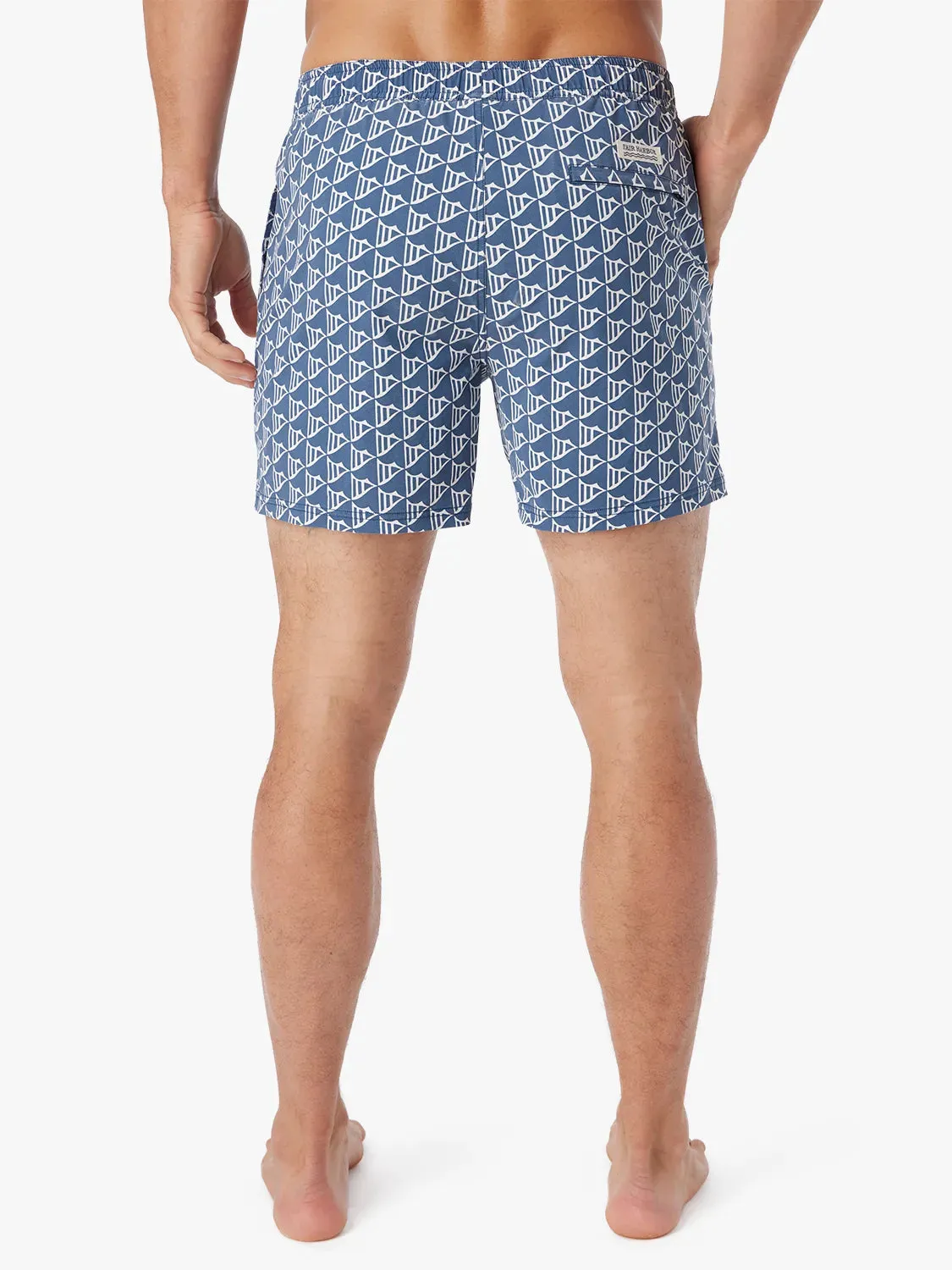 Bungalow Trunk | Navy Windy Flags