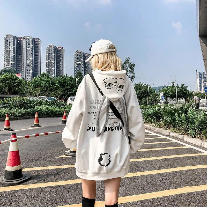 BUNNY EARS PLUS VELVET COUPLE HOODIE UB3315