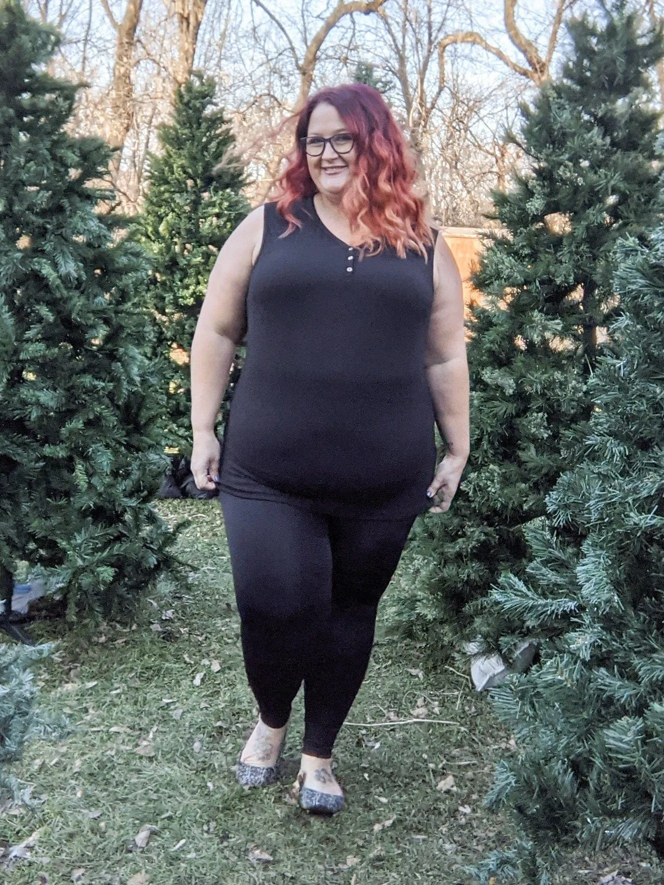 BUTTON FRONT HENLEY TANK (Solid Colors!)