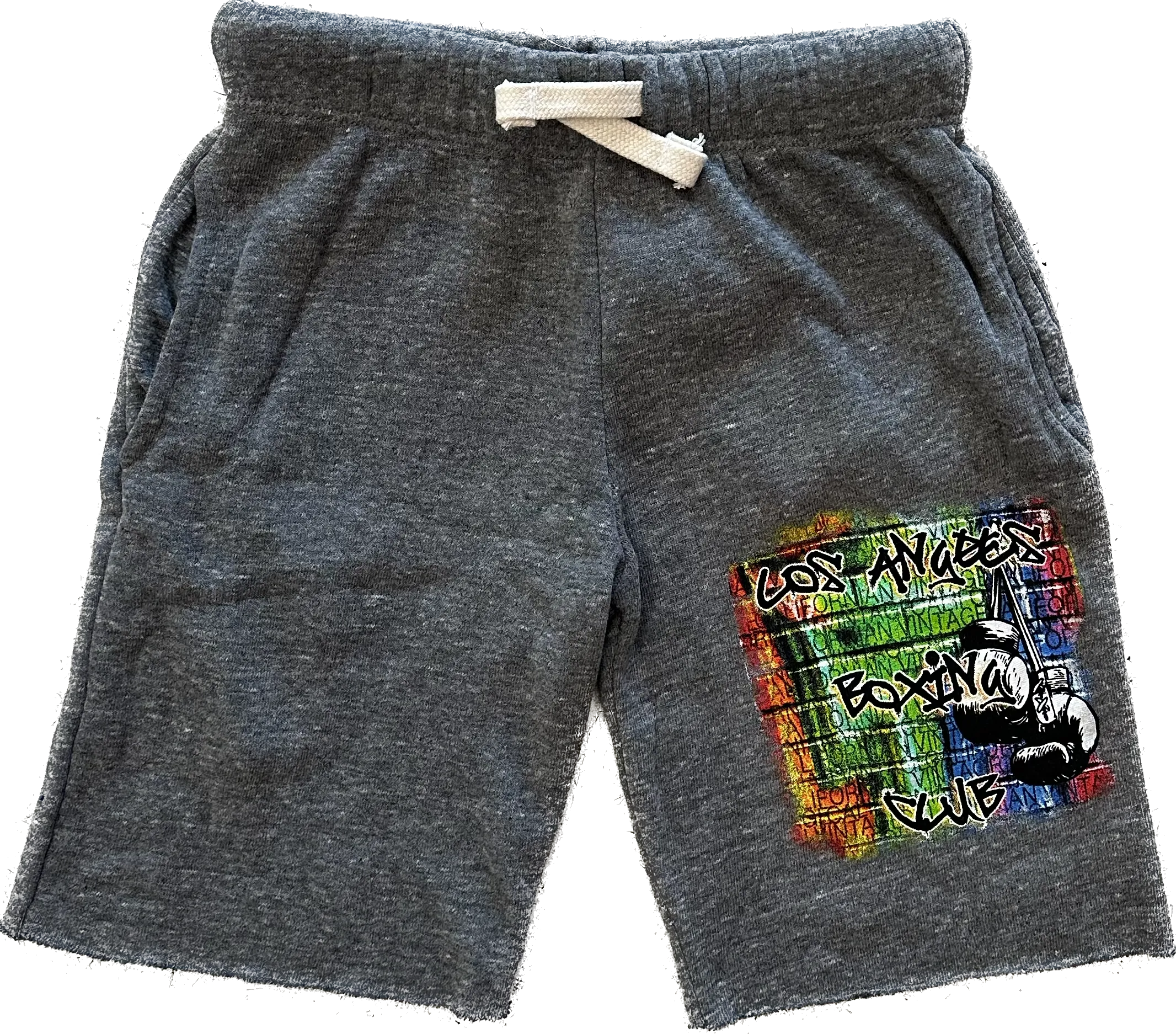 Californian Vintage- Street Art Shorts (Heather Grey)