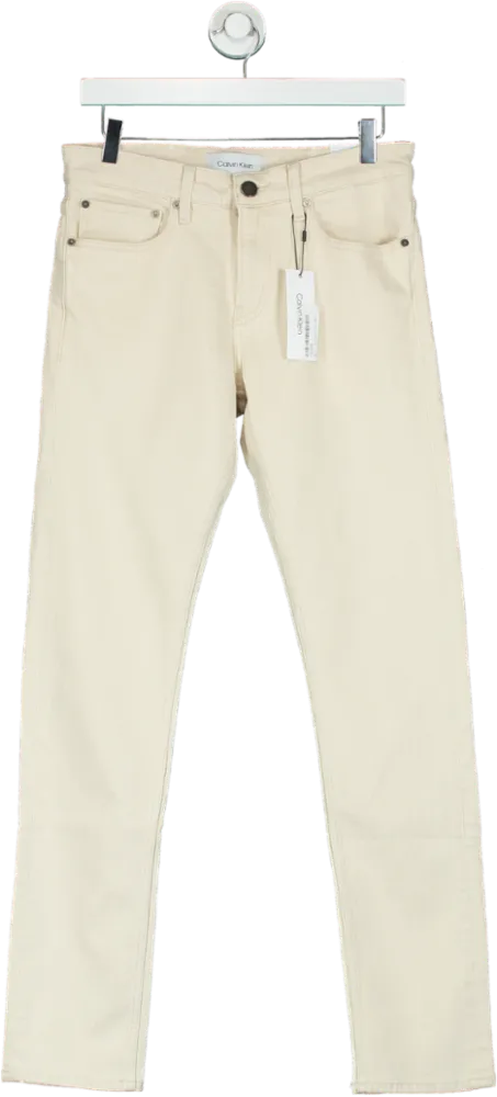 Calvin Klein Beige Skinny Jeans UK W30