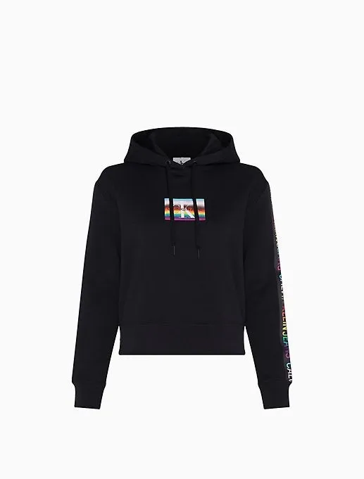 美国代购Calvin Klein CK 卡尔文·克莱恩·詹斯 骄傲，盒装，字母，标志，帽衫 拉绳罩 长袖logo胶带.