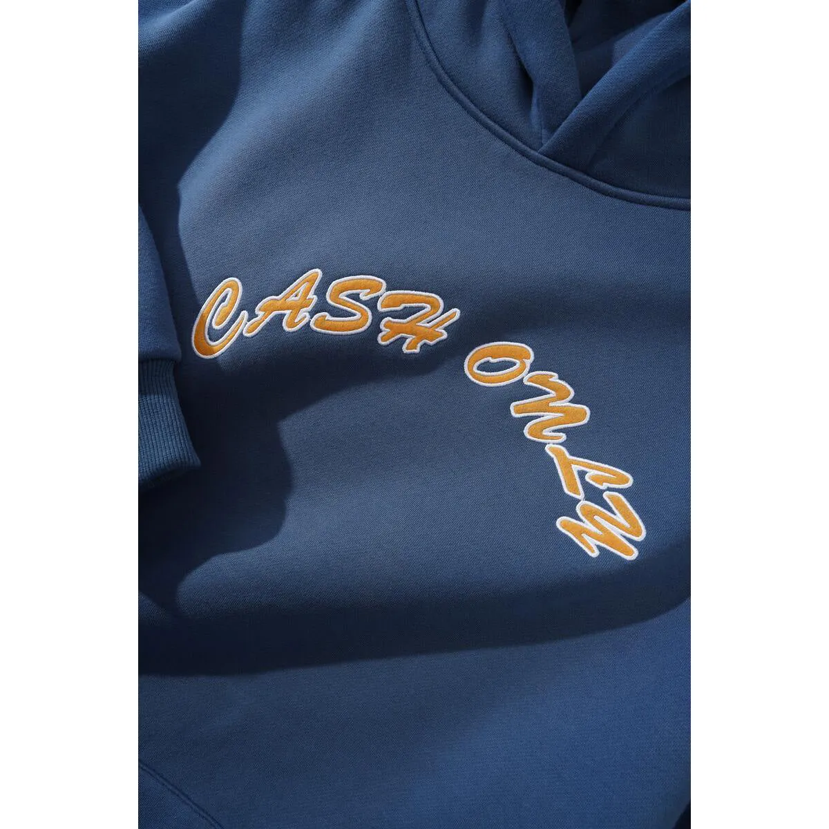 Cash Only - Felt Applique Logo Hoodie Deep Navy