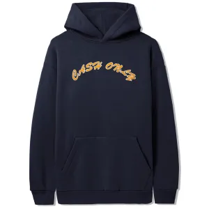 Cash Only - Felt Applique Logo Hoodie Deep Navy