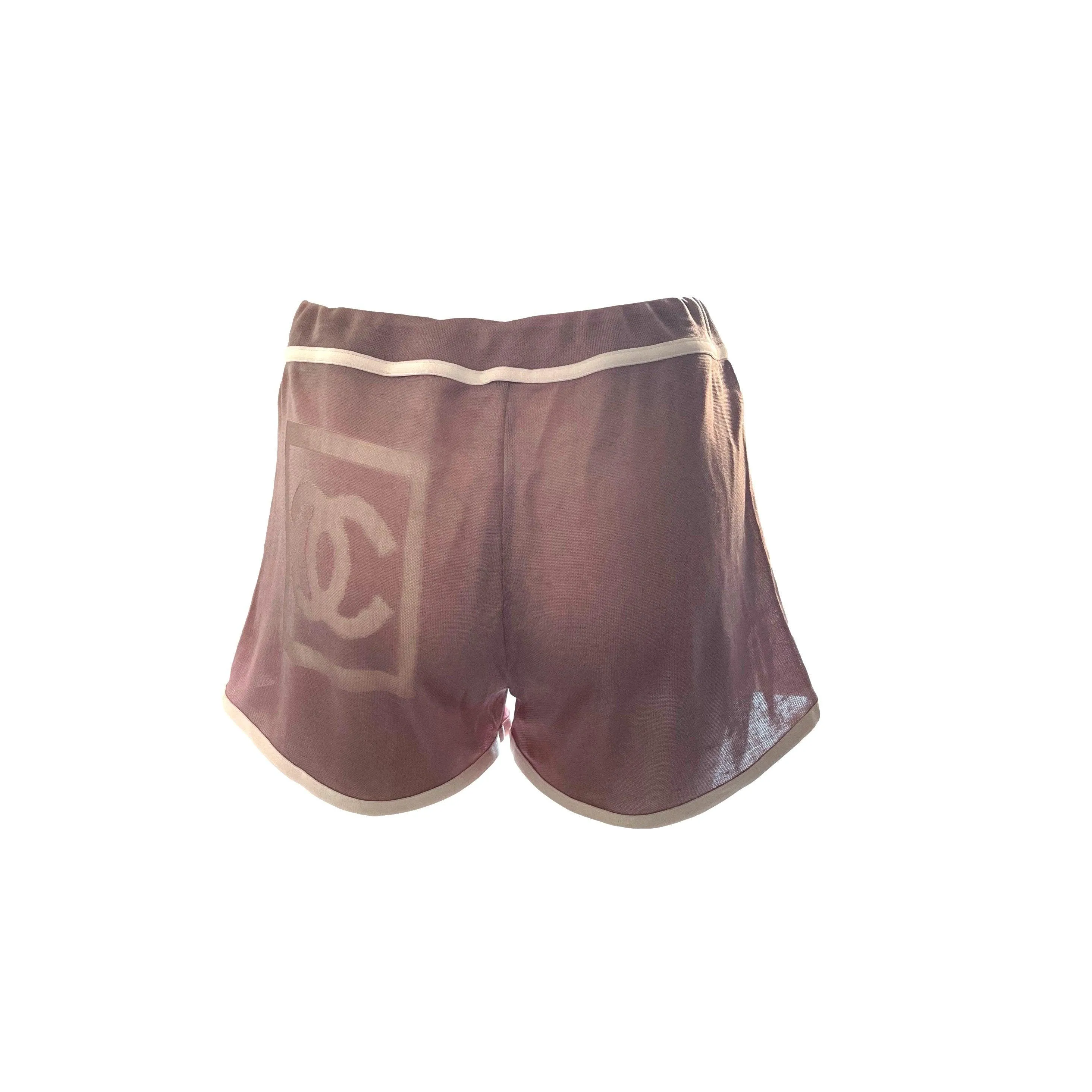 Chanel Purple Semi Sheer Shorts
