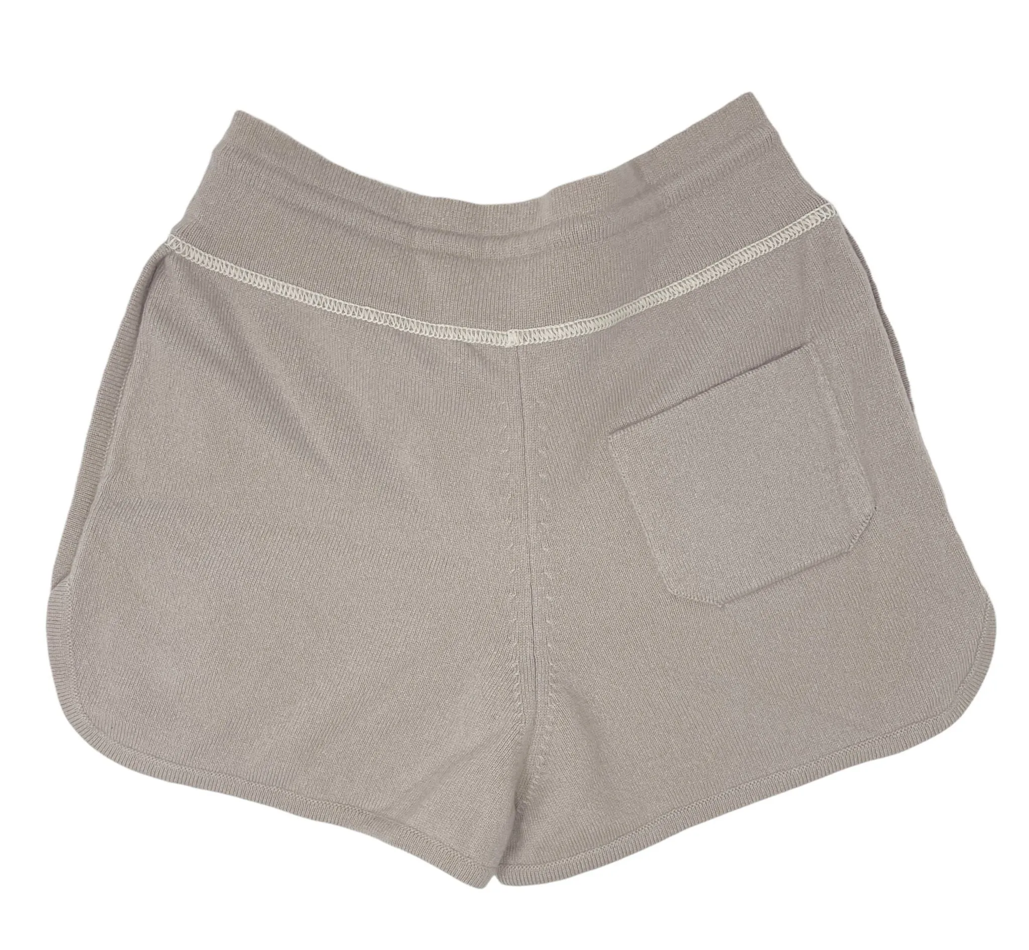 Chanel Tan Cashmere Logo Shorts