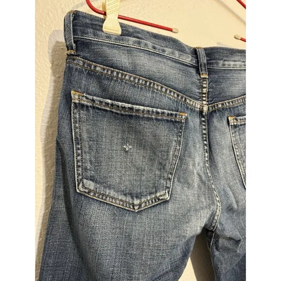 Citizens of Humanity Selvedge Button Fly Cropped Relaxed Jeans Size 34 1226-062