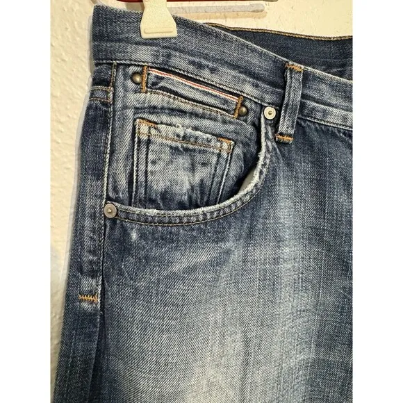 Citizens of Humanity Selvedge Button Fly Cropped Relaxed Jeans Size 34 1226-062