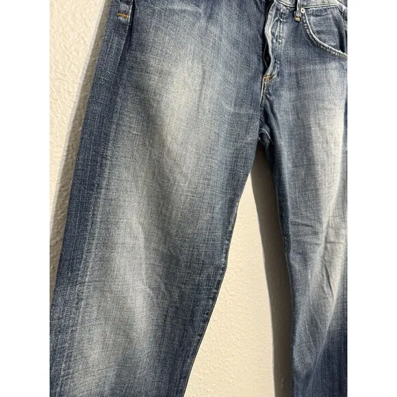 Citizens of Humanity Selvedge Button Fly Cropped Relaxed Jeans Size 34 1226-062