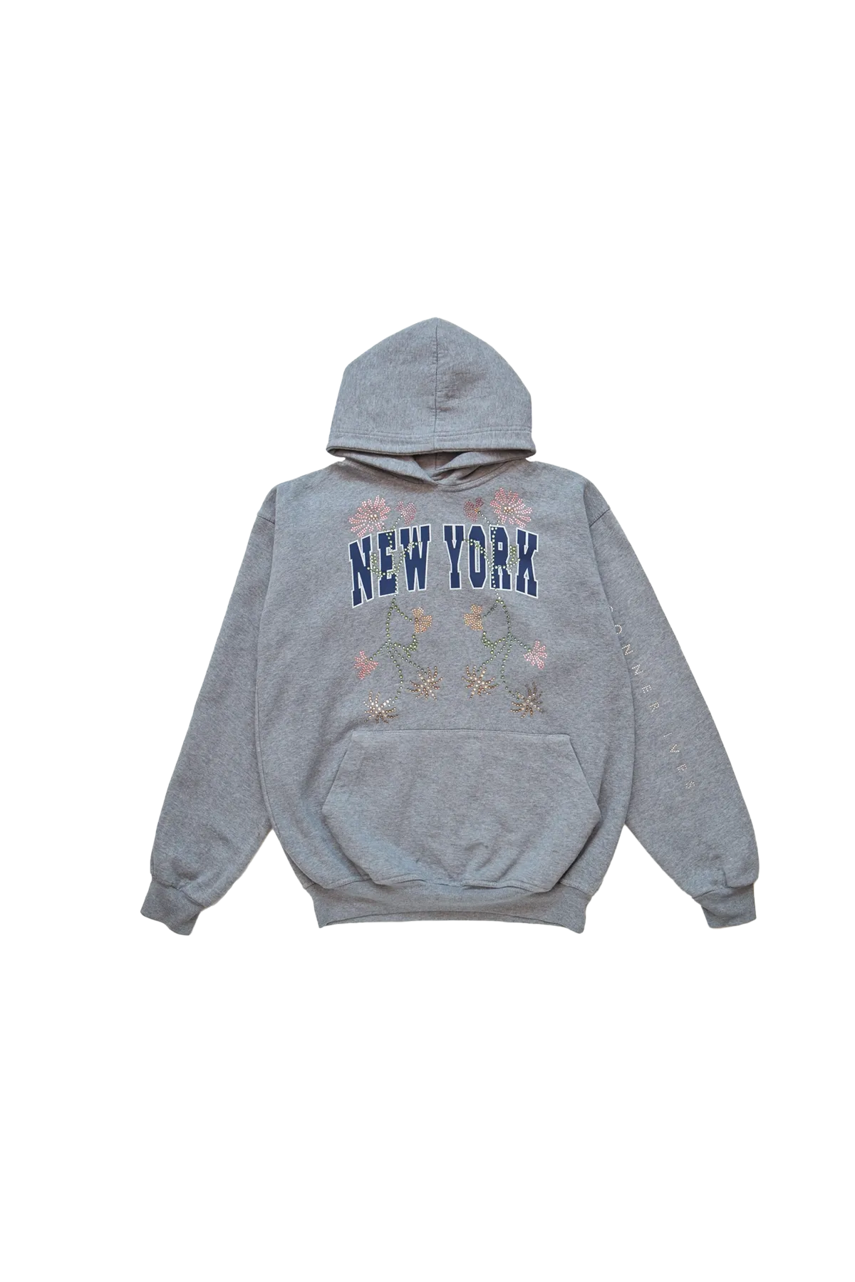 Conner Ives Reconstituted Floral Crystal Hoodie
