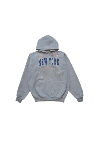 Conner Ives Reconstituted Floral Crystal Hoodie