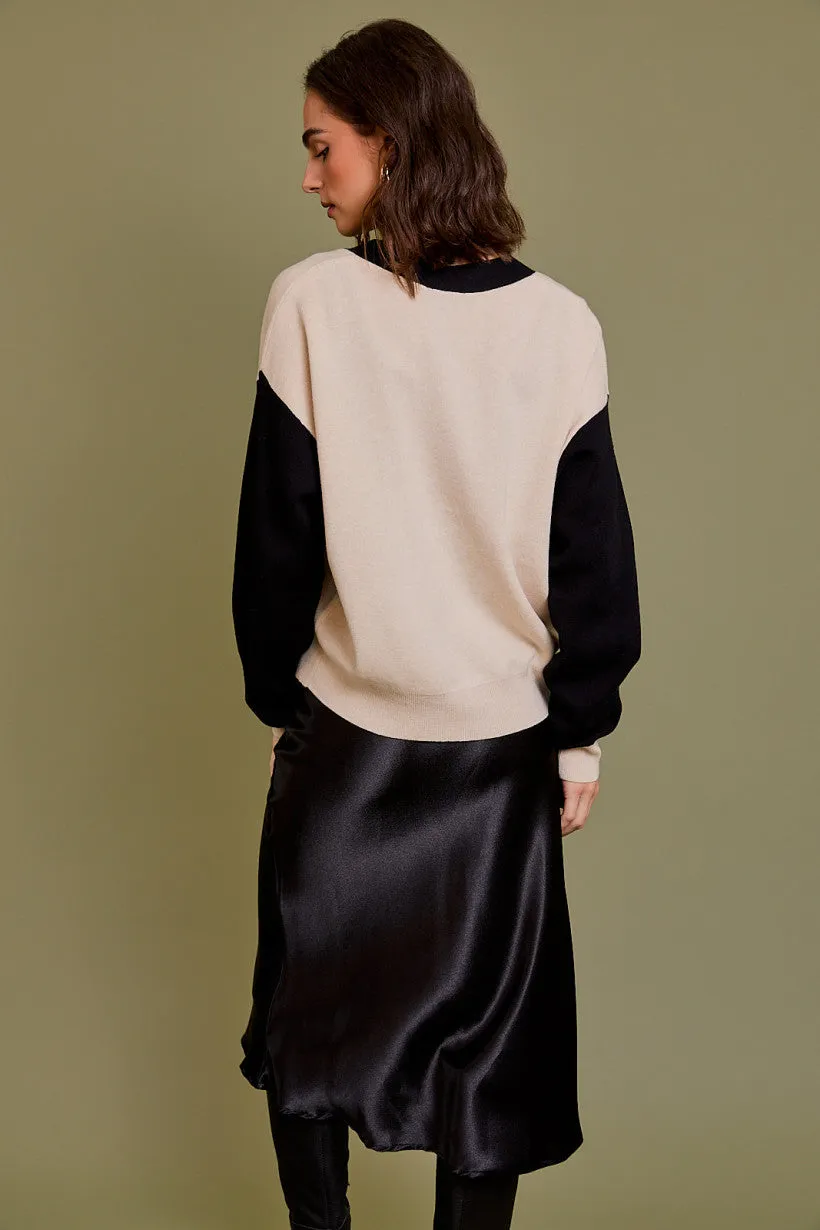 Contrasting Buttons Cardigan