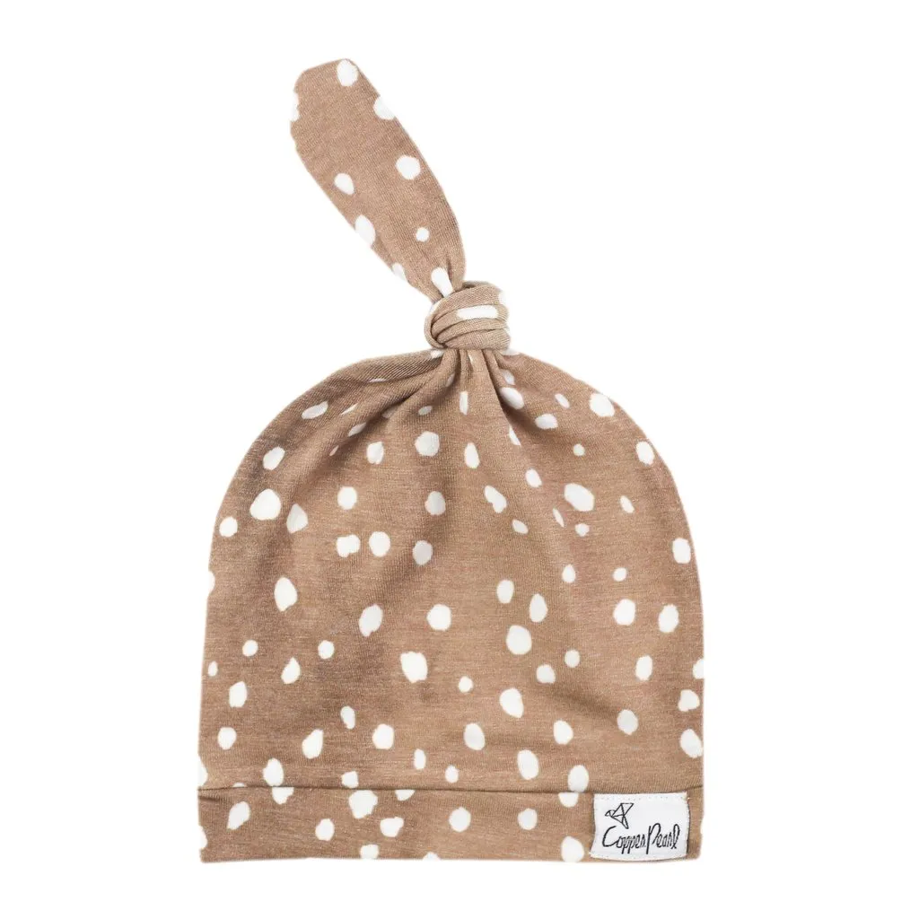 Copper Pearl - Top Knot Hat - Fawn