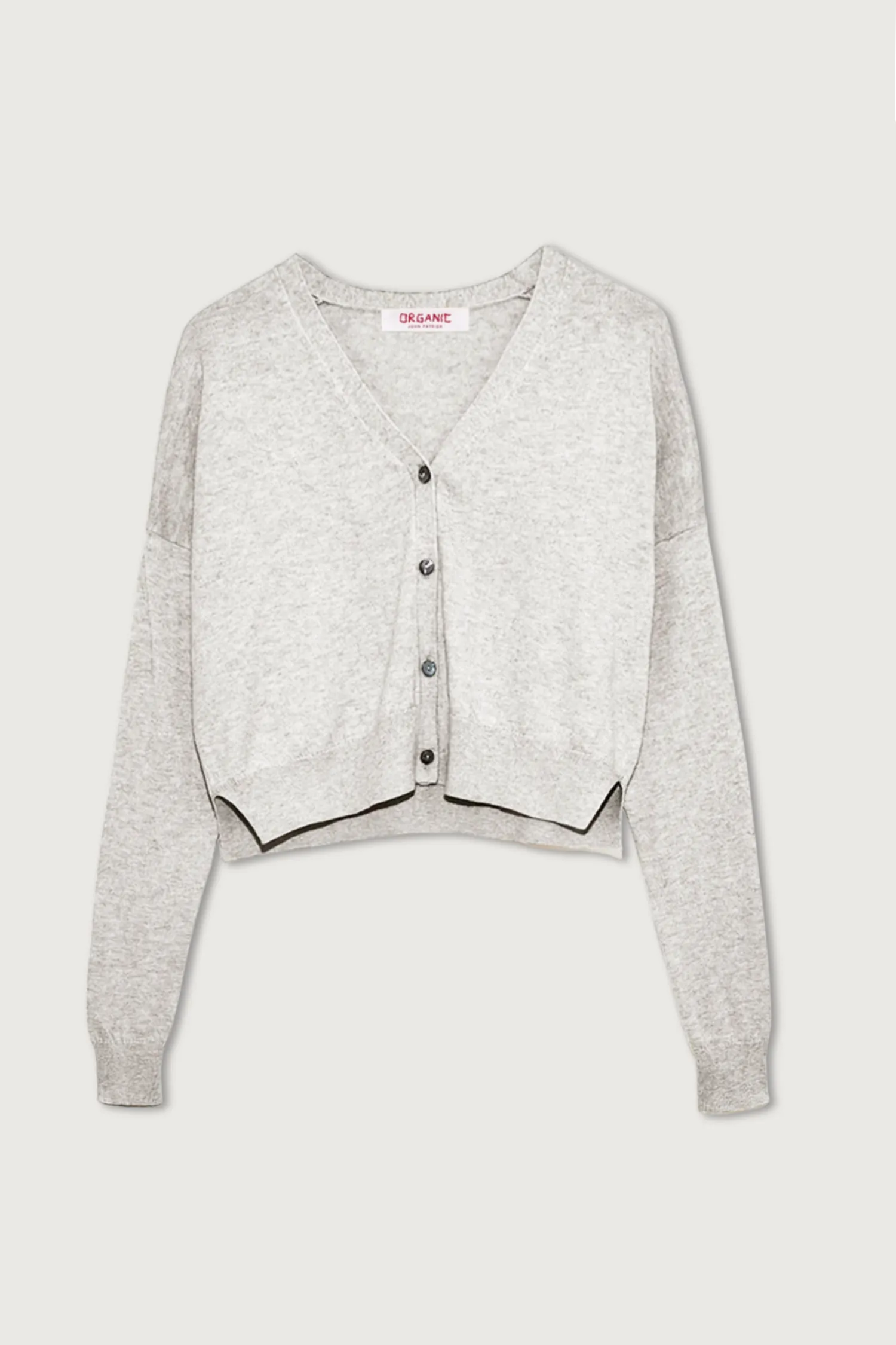 Crop Cardi Grey Melange