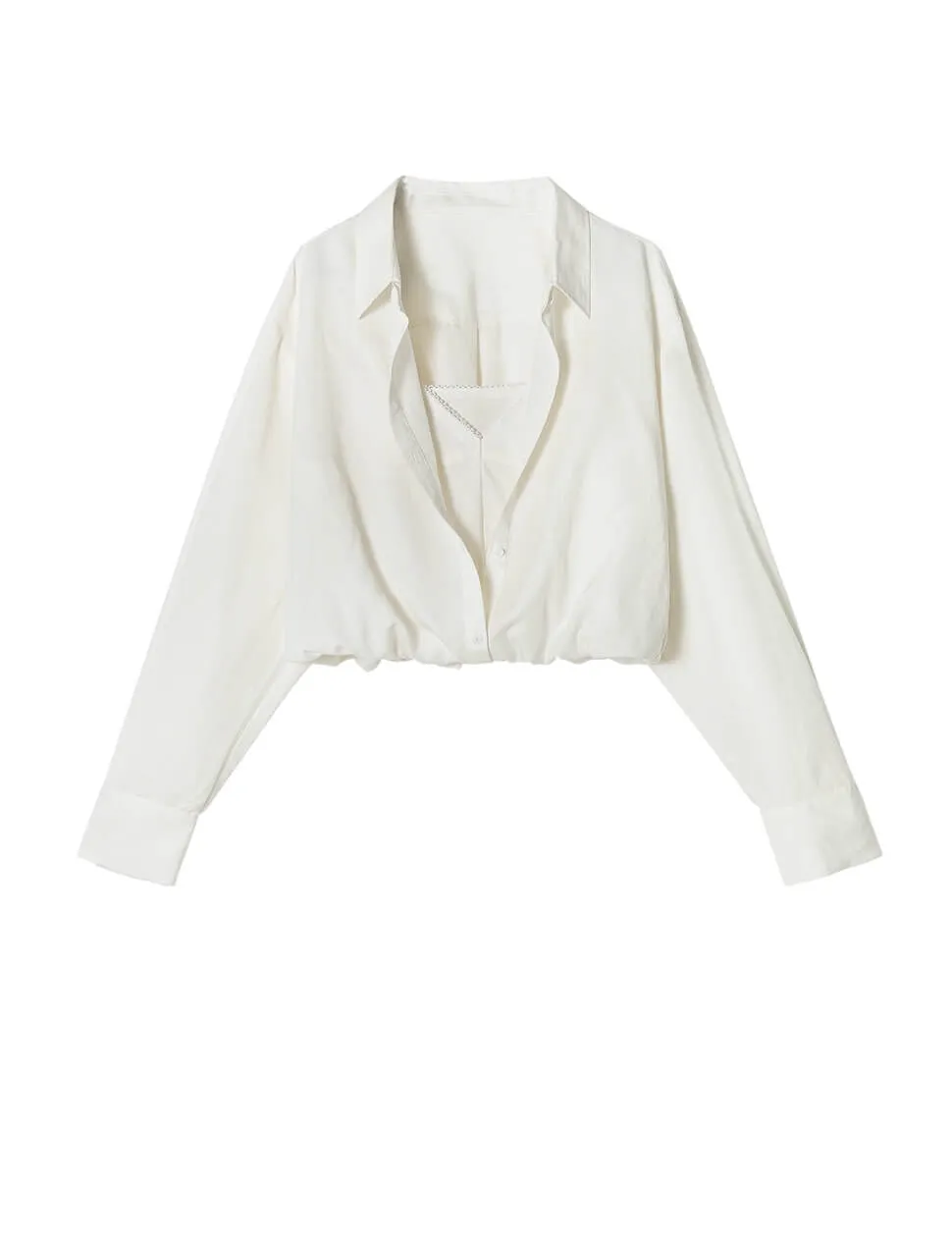 Crop Layered Bubble Shirt -PREORDER