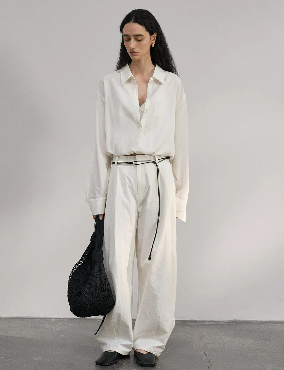 Crop Layered Bubble Shirt -PREORDER