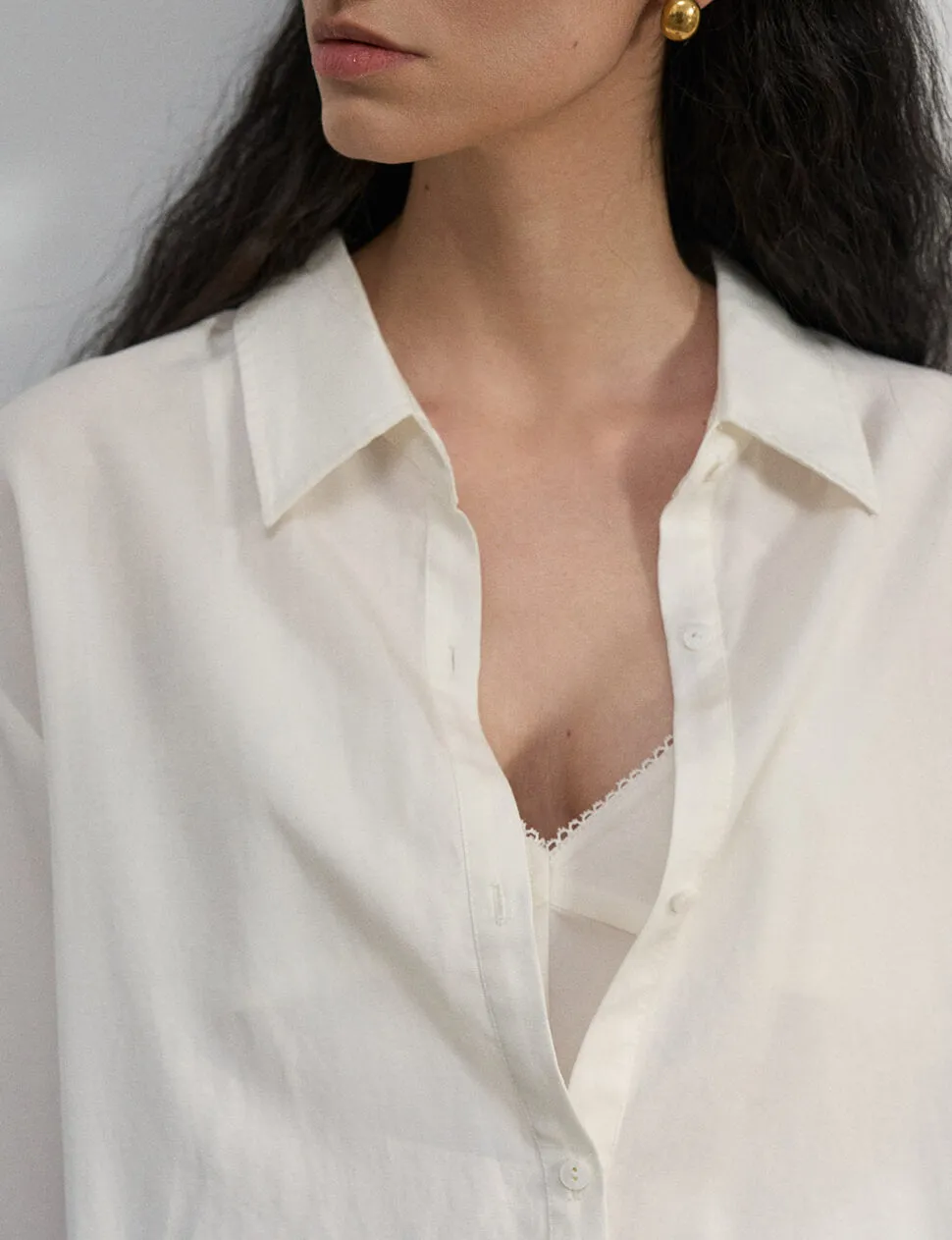 Crop Layered Bubble Shirt -PREORDER