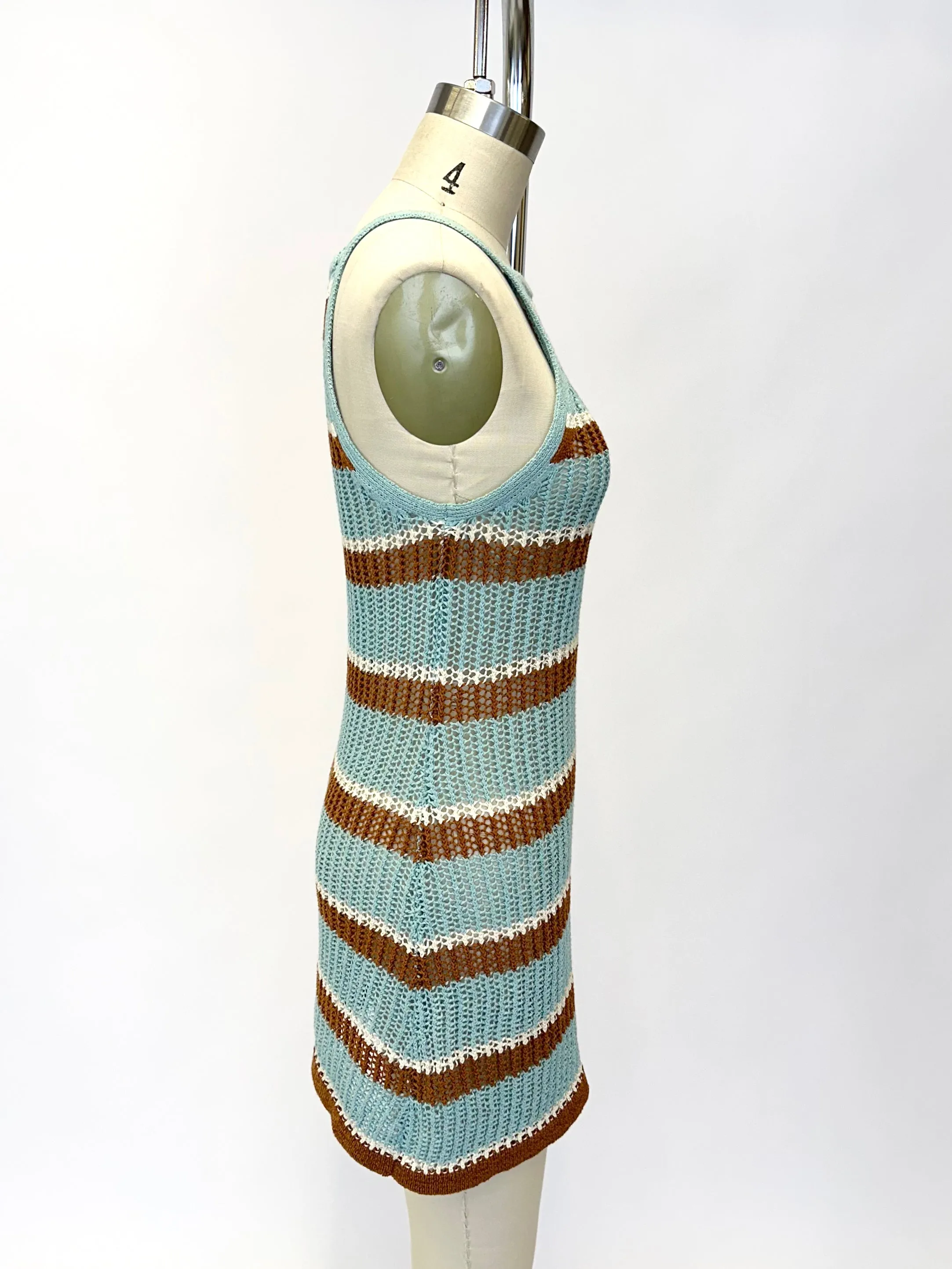 Cult Gaia Crochet Striped Dress