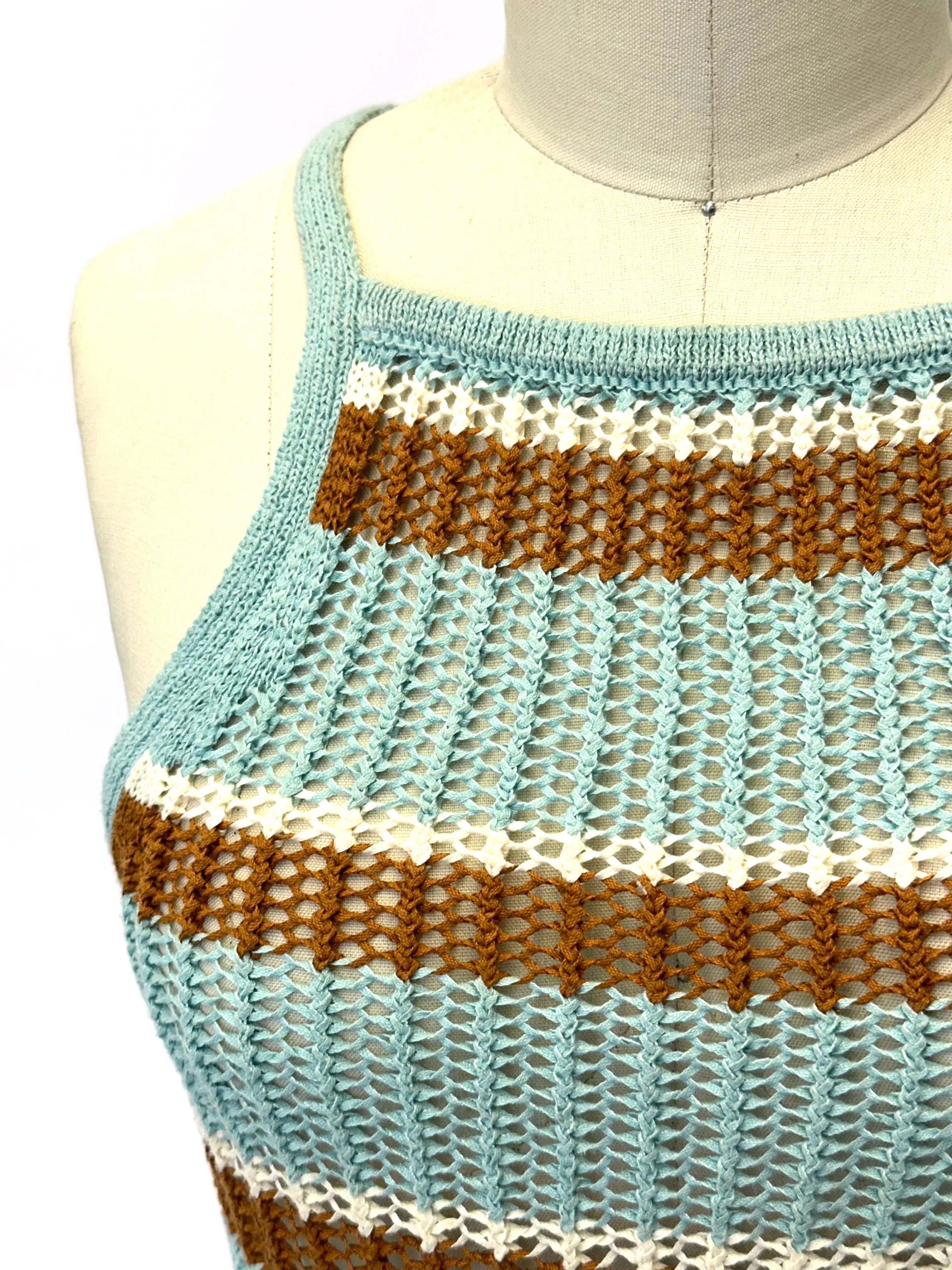 Cult Gaia Crochet Striped Dress