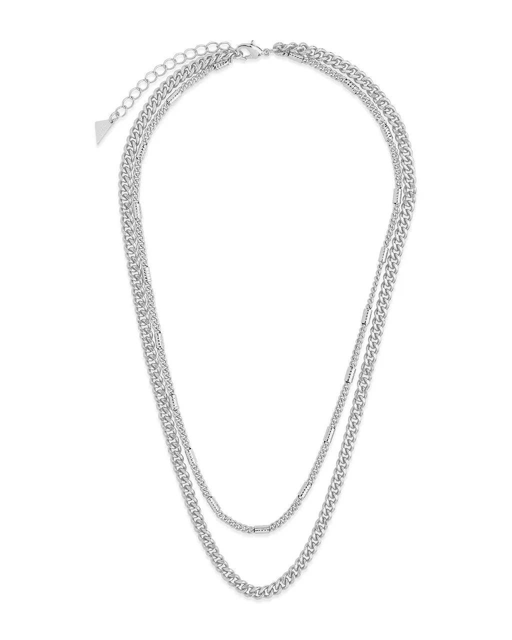 Curb & Station Layered Chain Necklace