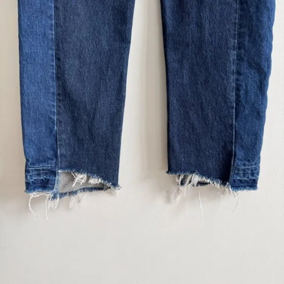 CURRENT/ELLIOTT • Selvedge Uneven Seamed Original Straight Jeans in Cassady • 28