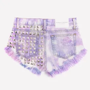 Dangers Love Clouds Studded Vintage Shorts