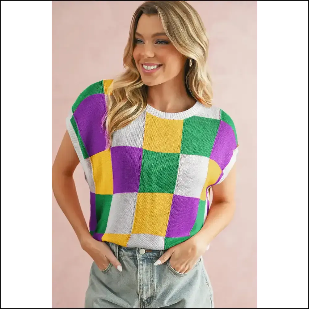 Dark Green Checkered Top: so Good, It's Knit your Average Nightmare 😈