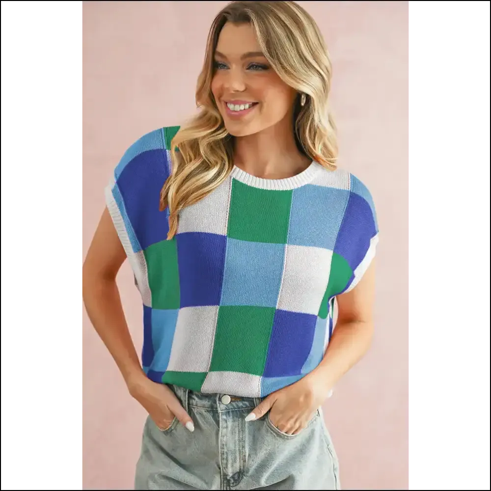 Dark Green Checkered Top: so Good, It's Knit your Average Nightmare 😈