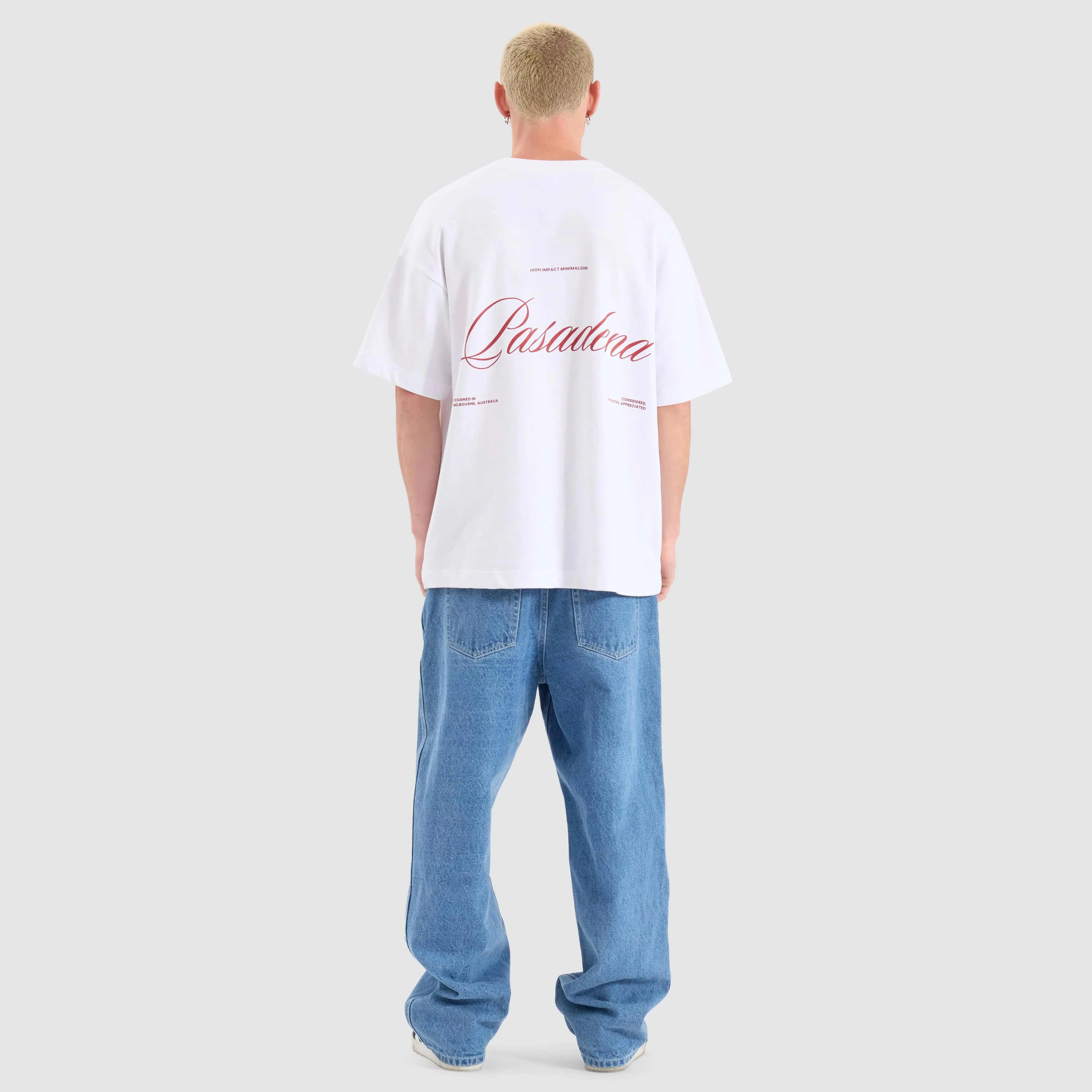 Date Night Loopback Raptor Tee Optical White