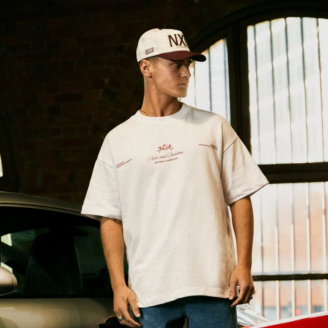 Date Night Loopback Raptor Tee Optical White