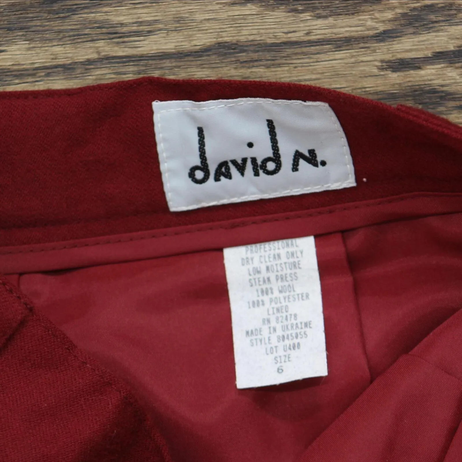 David N. Womens Vintage 100% Wool Pleated Dress Shorts 8045055
