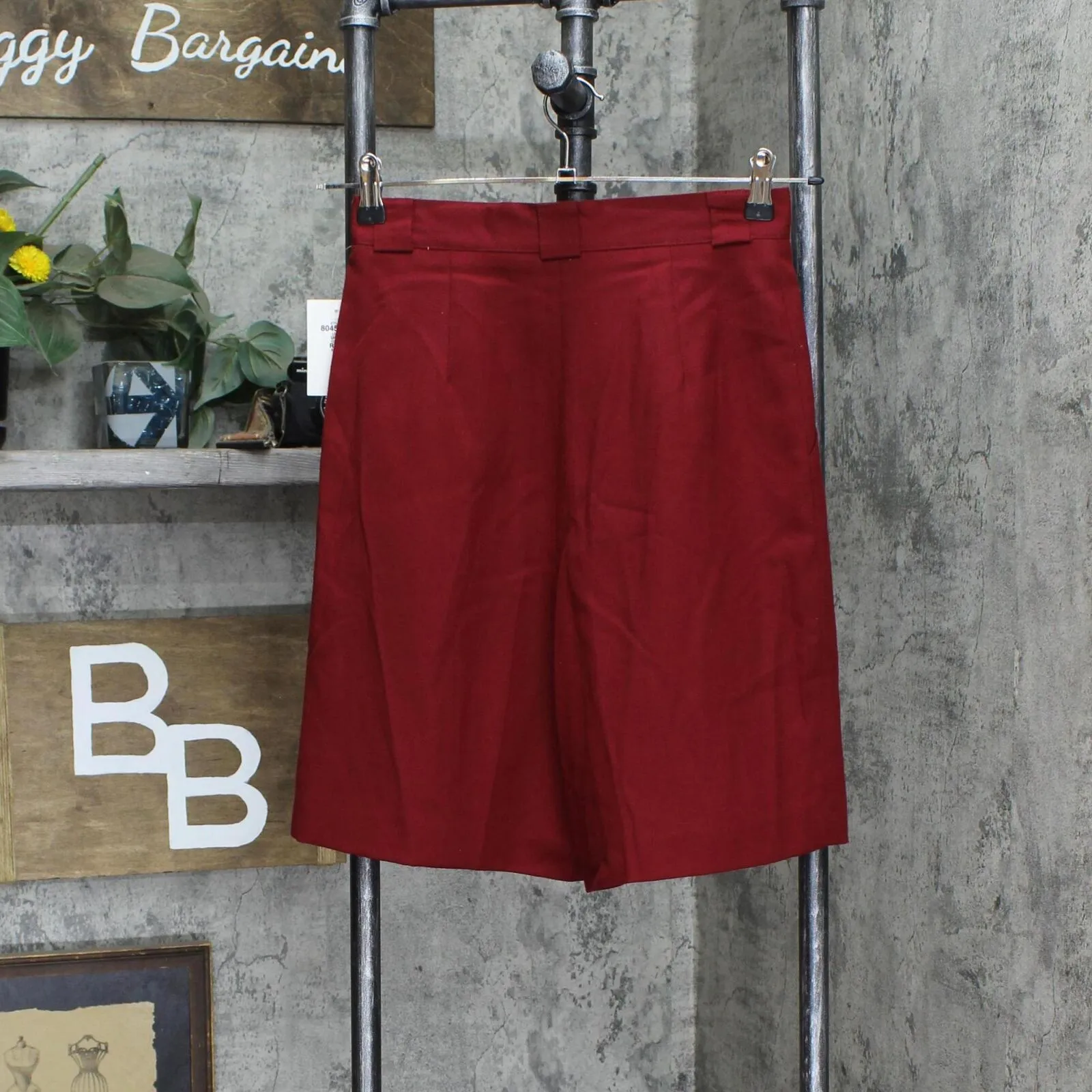 David N. Womens Vintage 100% Wool Pleated Dress Shorts 8045055