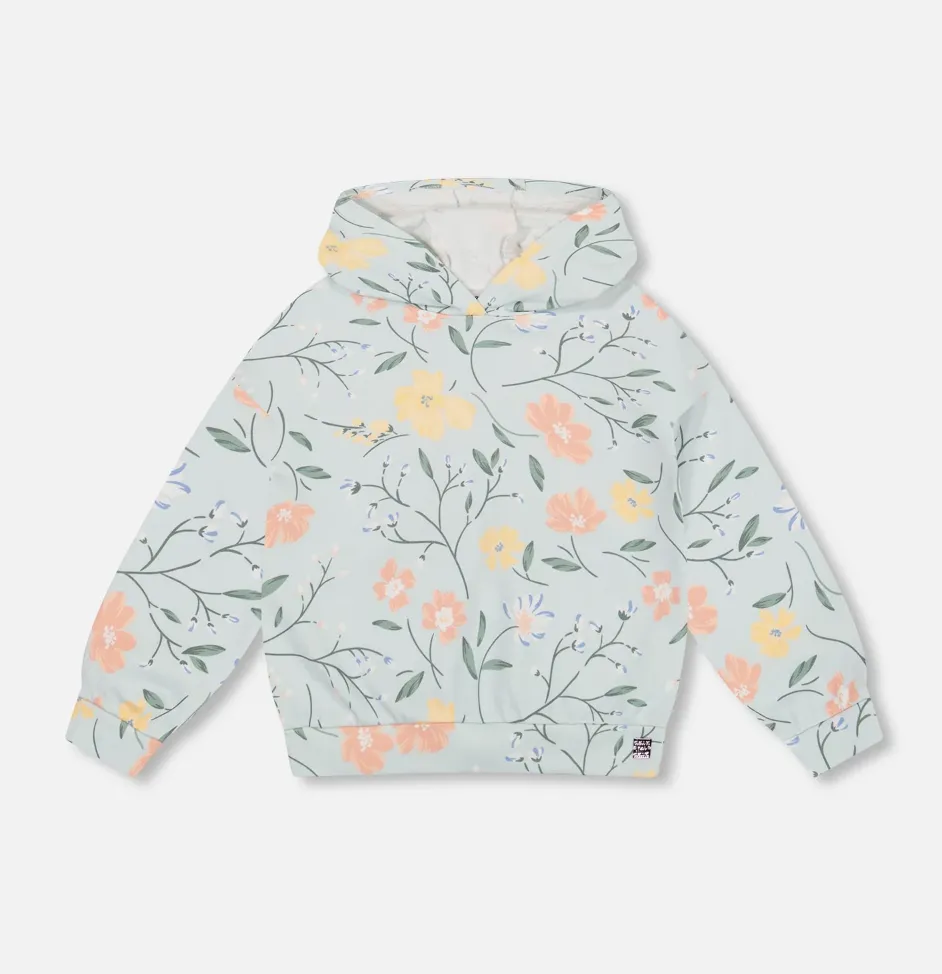 Deux Par Deux Terry Flower Hoodie