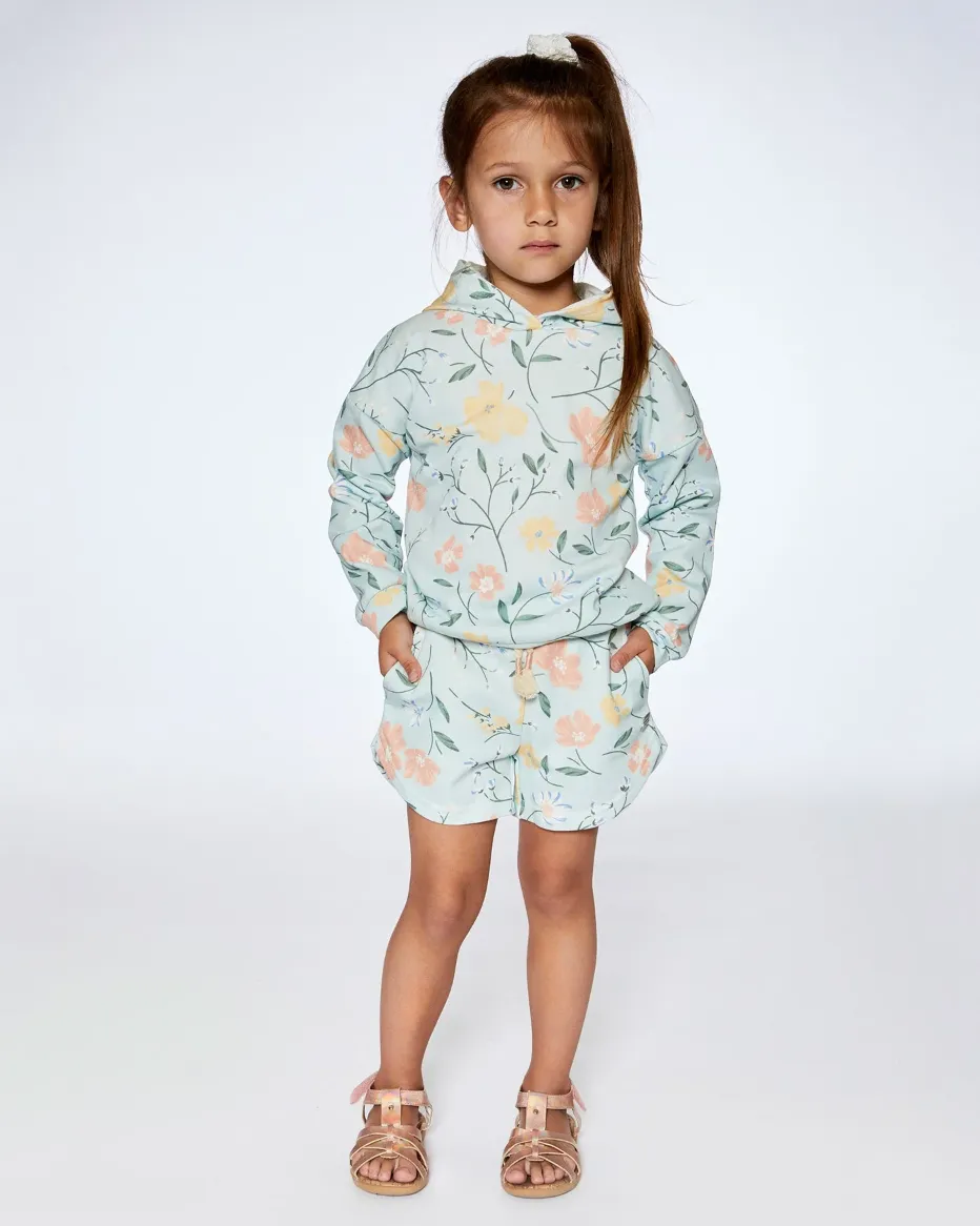 Deux Par Deux Terry Flower Hoodie