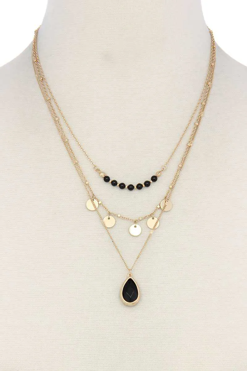 Distinctly Mine - Layered Onyx Necklace
