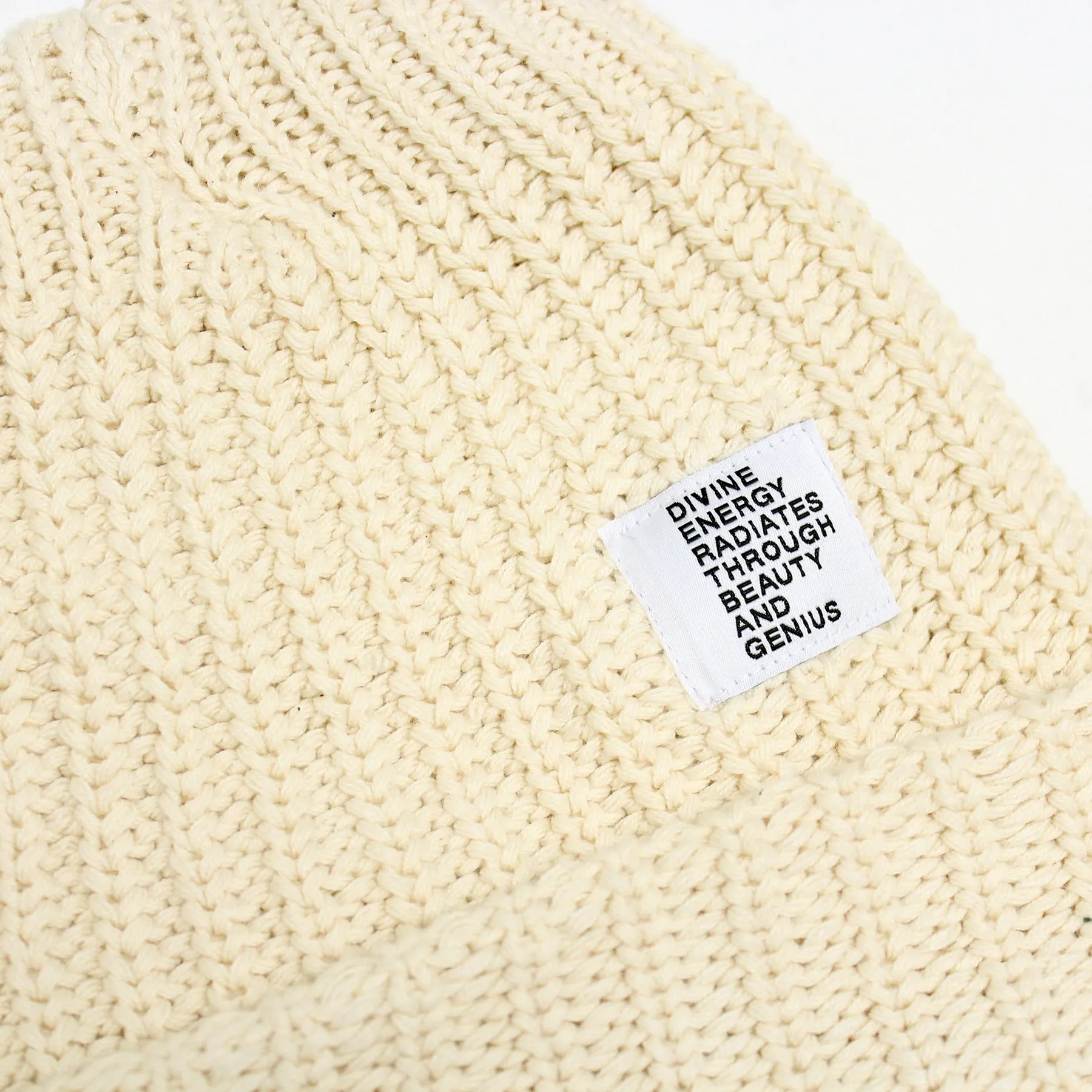 Divine Energy Knit Beanie (Creme)