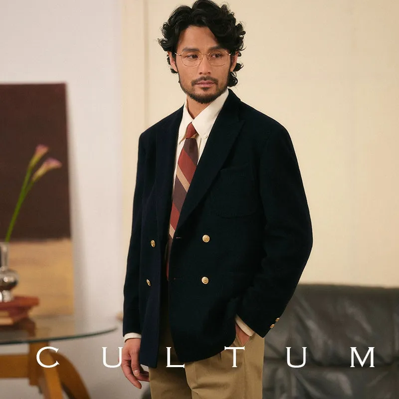 Double-Breasted Navy Blazer