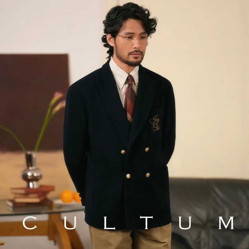 Double-Breasted Navy Blazer