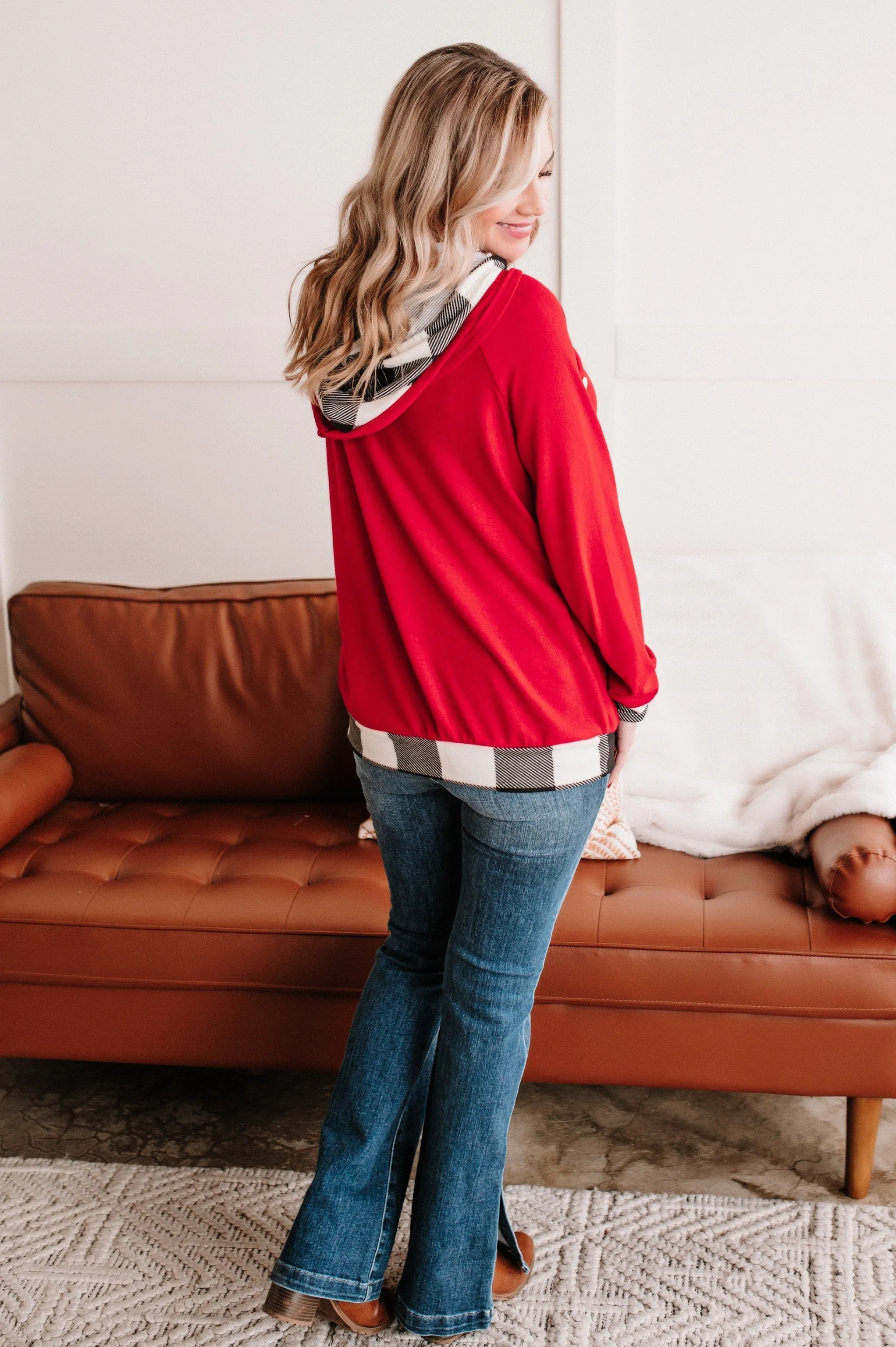 Double Feature Hoodie in Christmas Red